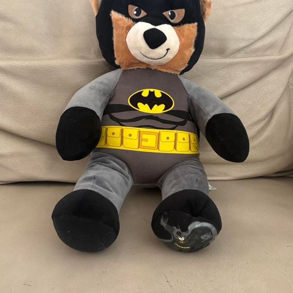 Build-A-Bear Batman plush bear, BABW stuffed animal, DC comics